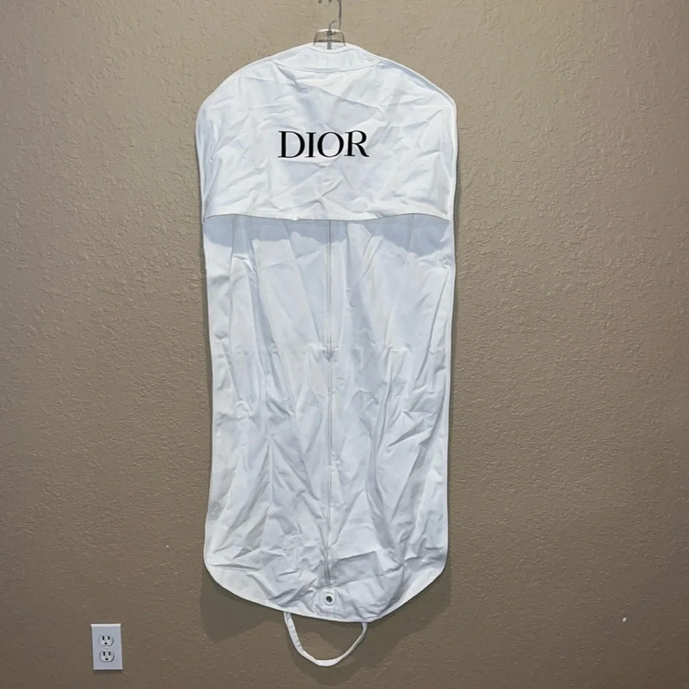 Dior White Cotton Garment Travel Storage Bag 50”x23”x3”